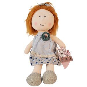 Luck Beier Soft 14" Plush Girl Doll In Removable Dress